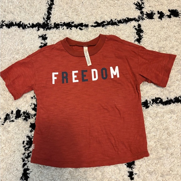 Childhoods Clothing Kids Freedom Graphic Tee in Red - Picture 1 of 3